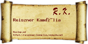 Reiszner Kamélia névjegykártya